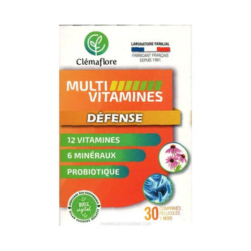 Clémaflore Multivitamines Défense - 30 Comprimés