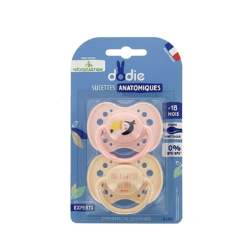 Dodie Sucette Anatomique Silicone +18 mois Toucan - Lot de 2