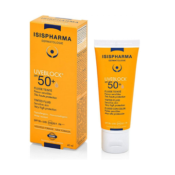 Isispharma Uveblock Fluide Teinté Très Haute Protection SPF50+ - Tube 40 ml